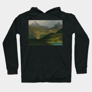 Mountain Landscape by Albert Bierstadt Hoodie